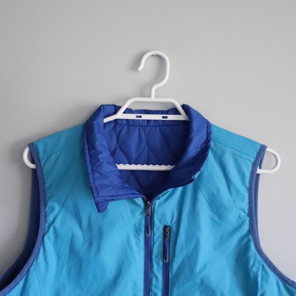 L.L. Bean Womens Blue Lrg Reversible Insulated Quilted Full Zip Lightweight Vest - Picture 7 of 16